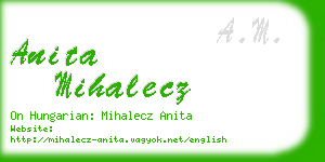 anita mihalecz business card